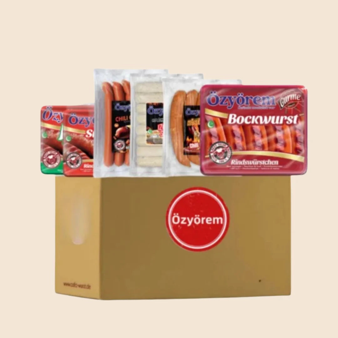 Özyörem Grillwurst Set, 7-piece, is delivered as a complete box.