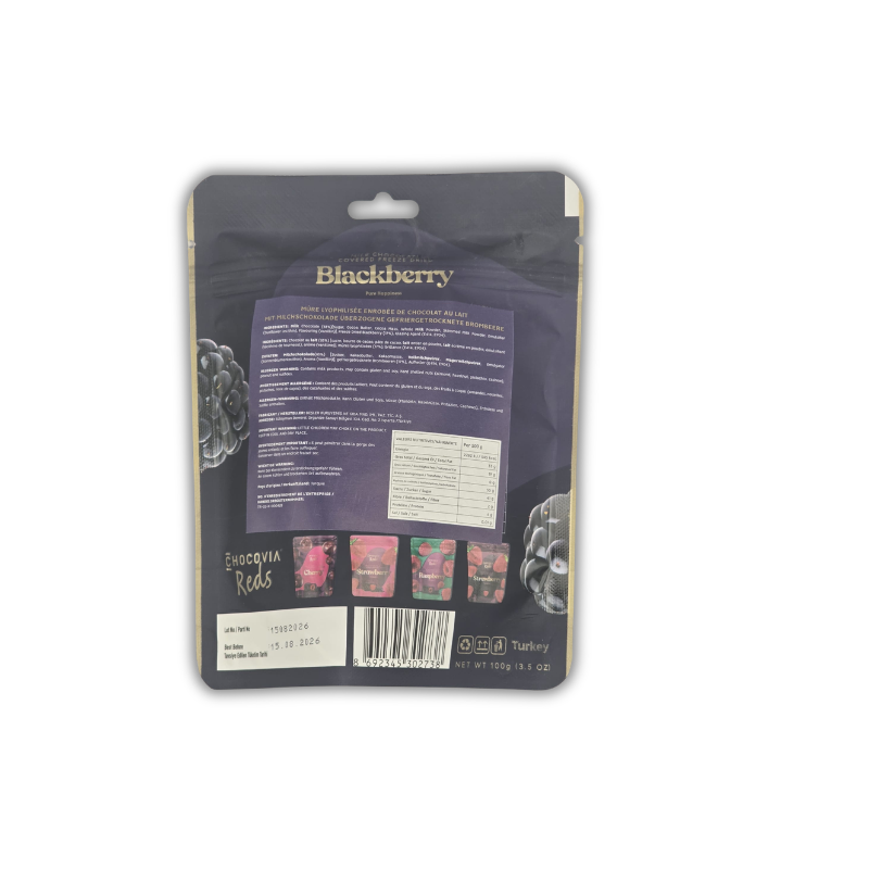 Chocovia gefriergetrocknete Brombeeren mit Vollmilchschokolade umhüllt 5x100g