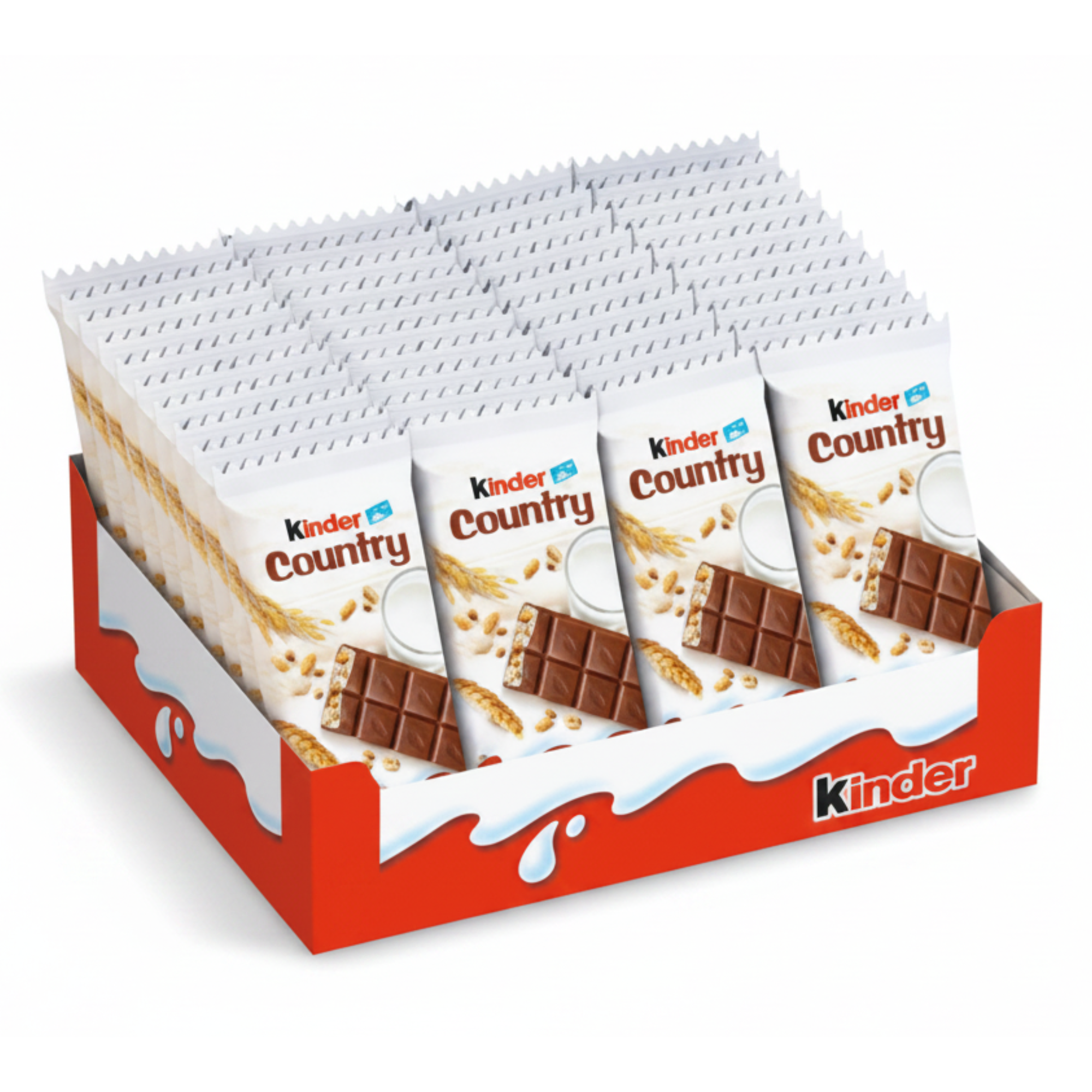 Kinder Country -vereint knusprige Waffeln mit cremiger Milchcreme und zartem Nougat