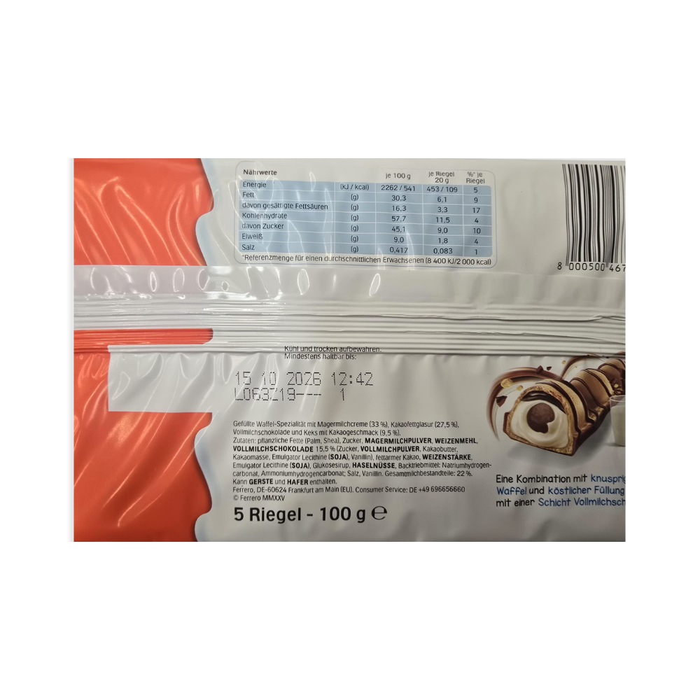 Kinder Tris 100g - 5 Riegel a 20g