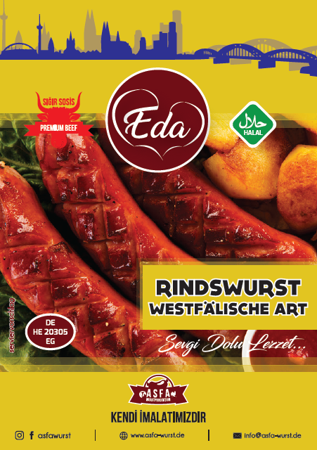 Rindswurst Westfälischer Art - Halal-Grillwurst